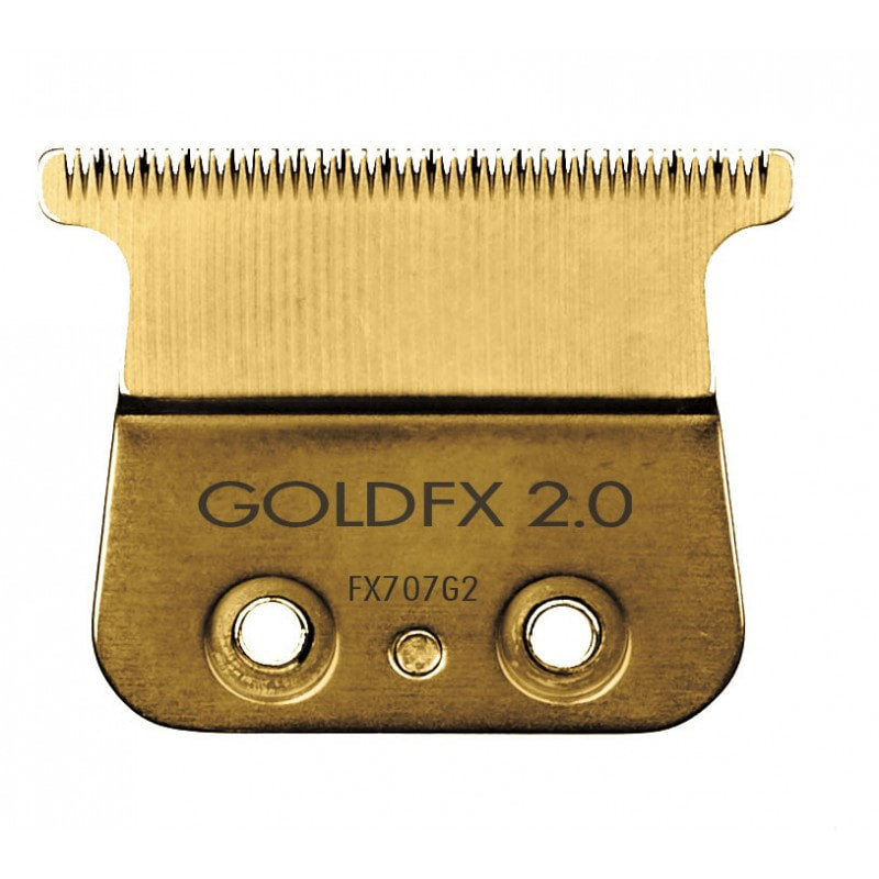 Gold colored deep tooth T-blade replacement for Babyliss Pro Skeleton trimmers