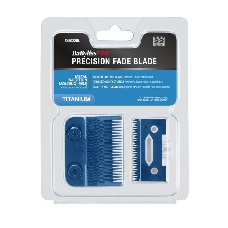 Blue Titanium MIM Precision Fade Blade for Barber Clippers