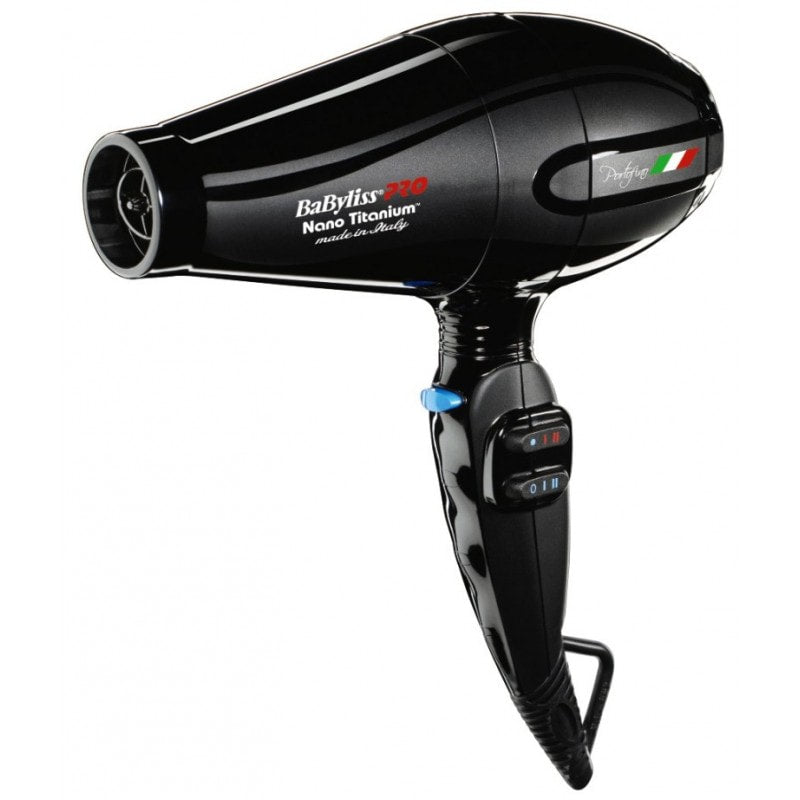 BaBylissPRO Nano Titanium Portofino Hair Dryer in professional black finish