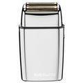 Professional metallic silver and gold BaBylissPRO double-foil shaver for bathroom grooming