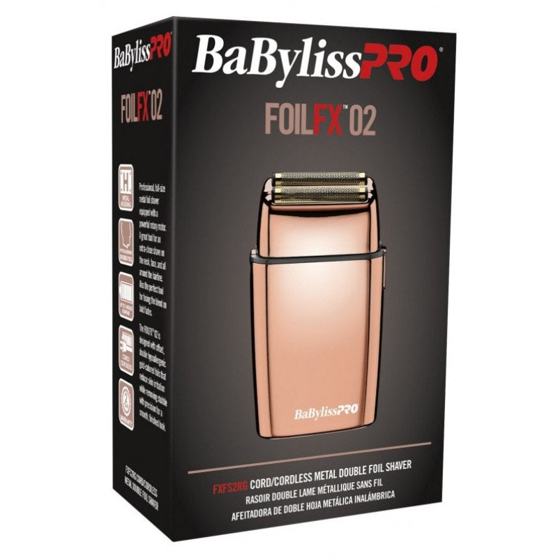 FOILFX 02 Cordless Metal Double-Foil Shaver in Rose Gold