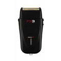 BaBylissPRO FX3 professional cordless shaver with gold titanium foils and carbon texture grip.