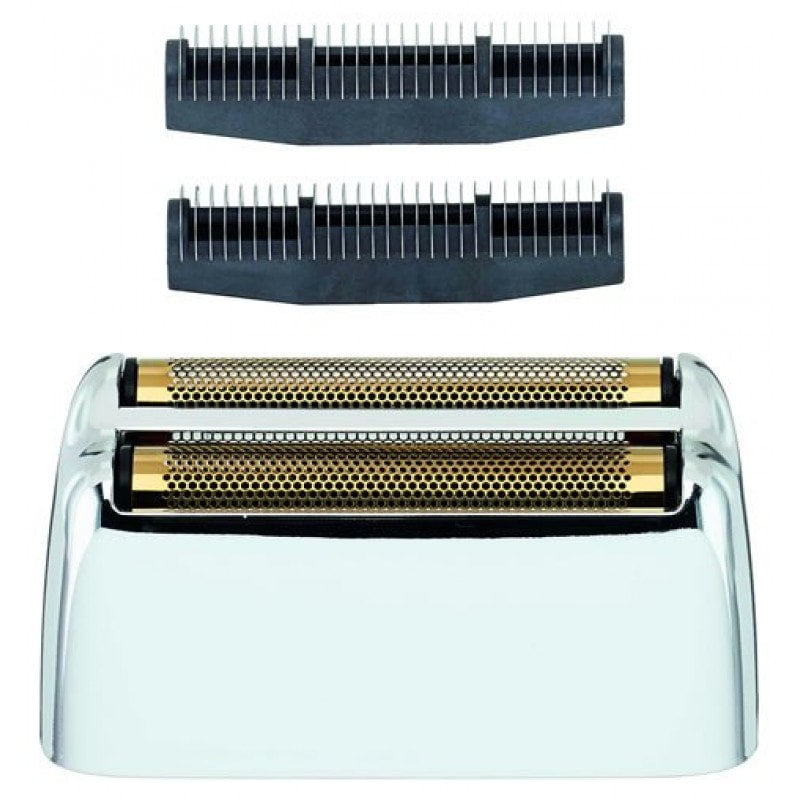 Replacement metal foil and cutter bar for BabylissPRO FOILFX shaver in gold and silver finish