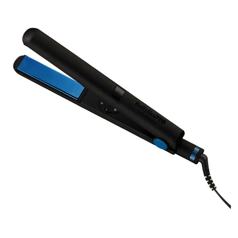 BaBylissPRO Nano Titanium 1-inch digital flat iron in matte black finish