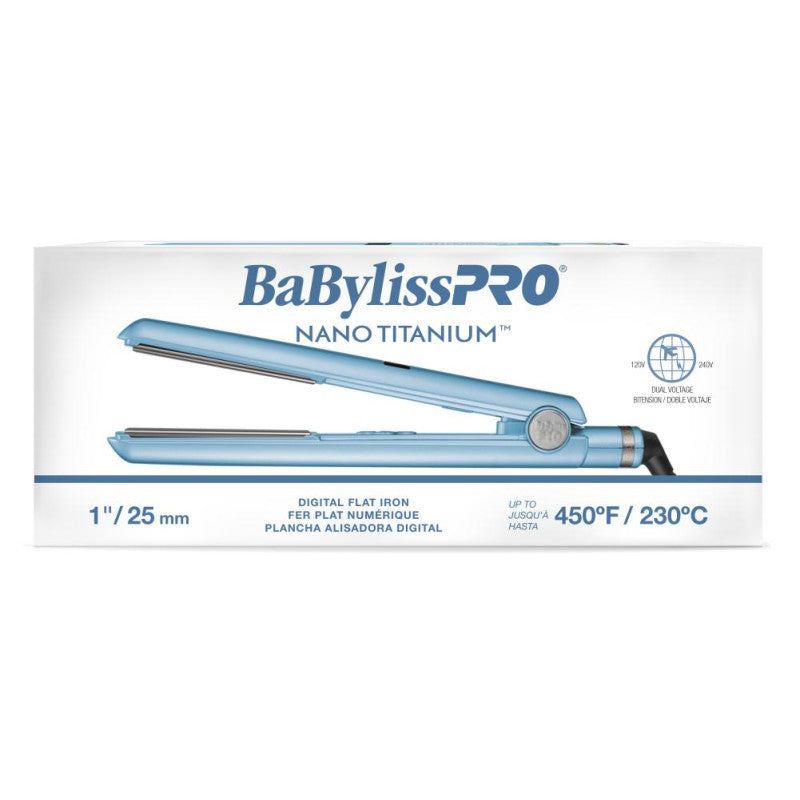 Nano Titanium 1-Inch Digital Hair Straightener in Blue