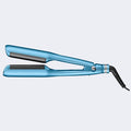 Compact metallic blue ionic deep waver with modern industrial aesthetic