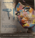 Professional blue and silver BaBylissPRO dryer and 1.5-inch flat iron styling set in packaging.