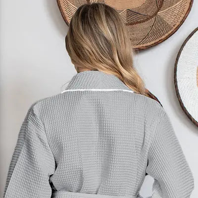 Women's Knee-Length Waffle Robe - Lightweight & Breezy Comfort