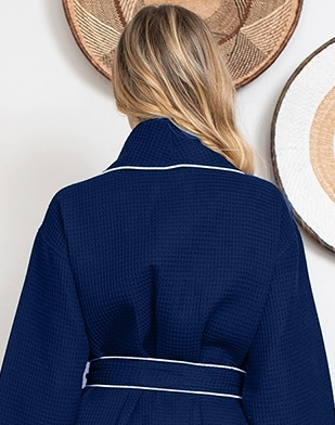 Women's Knee-Length Waffle Robe - Lightweight & Breezy Comfort