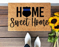 Back The Blue Natural Coir Police Support Entryway Doormat