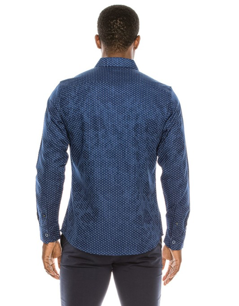 Classic Polka Dot Dress Shirt for Professional and Casual Wear