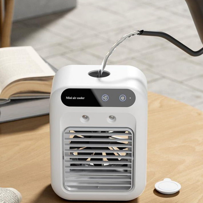 Portable Water Cooling Fan & Humidifying Air Conditioner for Desk