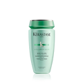 Kérastase Bain Volumifique thickening shampoo in a mint-green and silver bottle