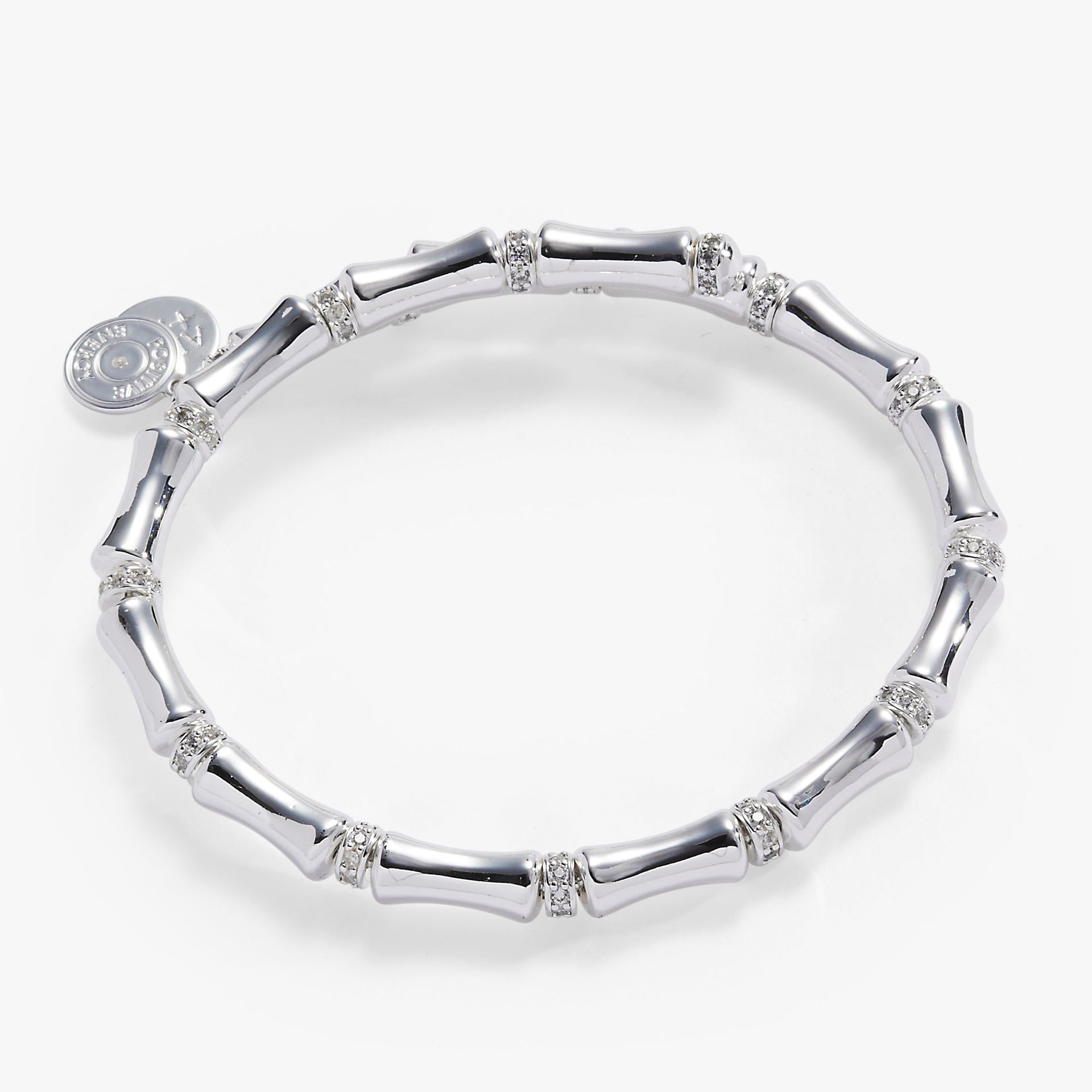 Bamboo Wrap Bracelet with Pave Crystal Spacers