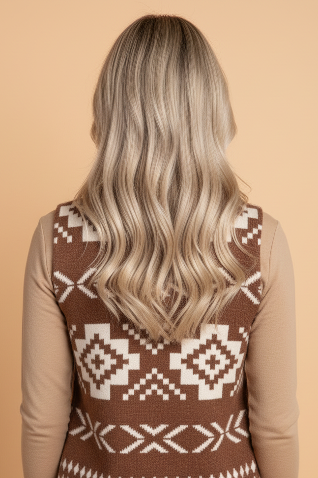 Southwestern Aztec Buttoned Sweater Vest