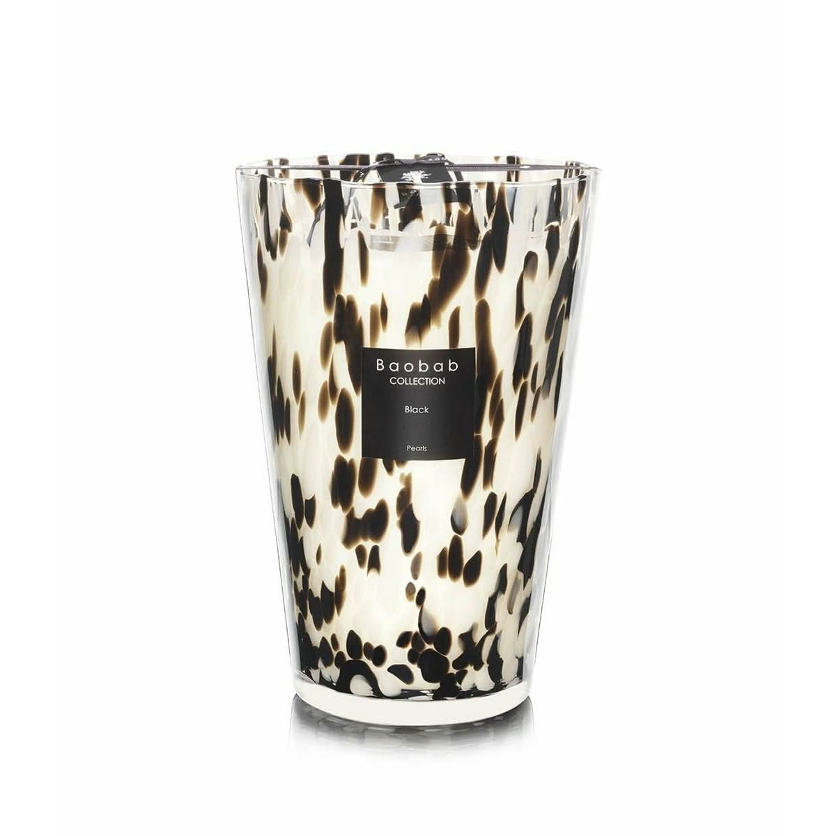 Large Black Pearls Max 35 scented candle in a dark, anthracite-colored glass vessel.