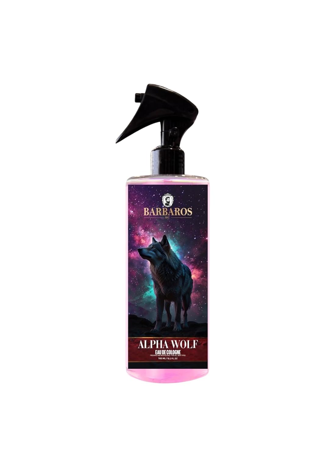 16.9oz bottle of Alpha Wolf Aftershave and Cologne by N.o.s. Barber Supply