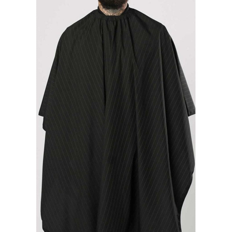 Professional Barber Strong NanoShield black barber cape with adjustable neckband