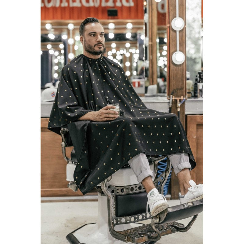 Professional Barber Cape with NanoShield Static-Reducing Fabric