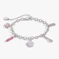 Barbie™ Chef Charm Bracelet with pink enamel culinary charms and pavé accent.