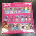Set of 15 colorful Barbie nail polish bottles in bright, pastel, and metallic shades.