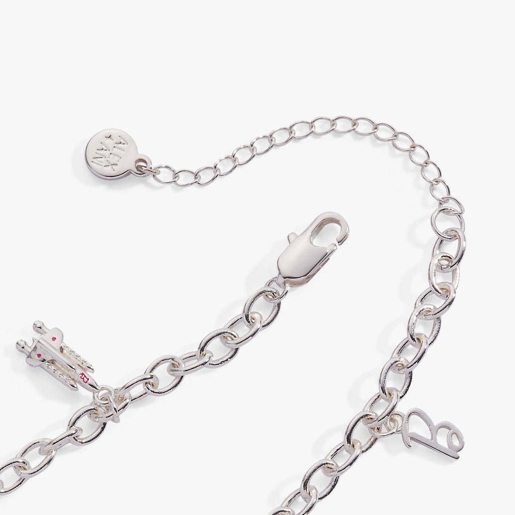 Barbie™ STEM Charm Bracelet Silver Tone Playful Science Jewelry