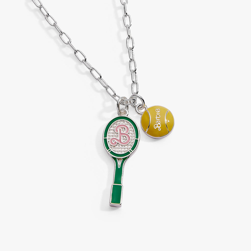 Barbie™ Tennis Charm Necklace in Green, Pink and Yellow