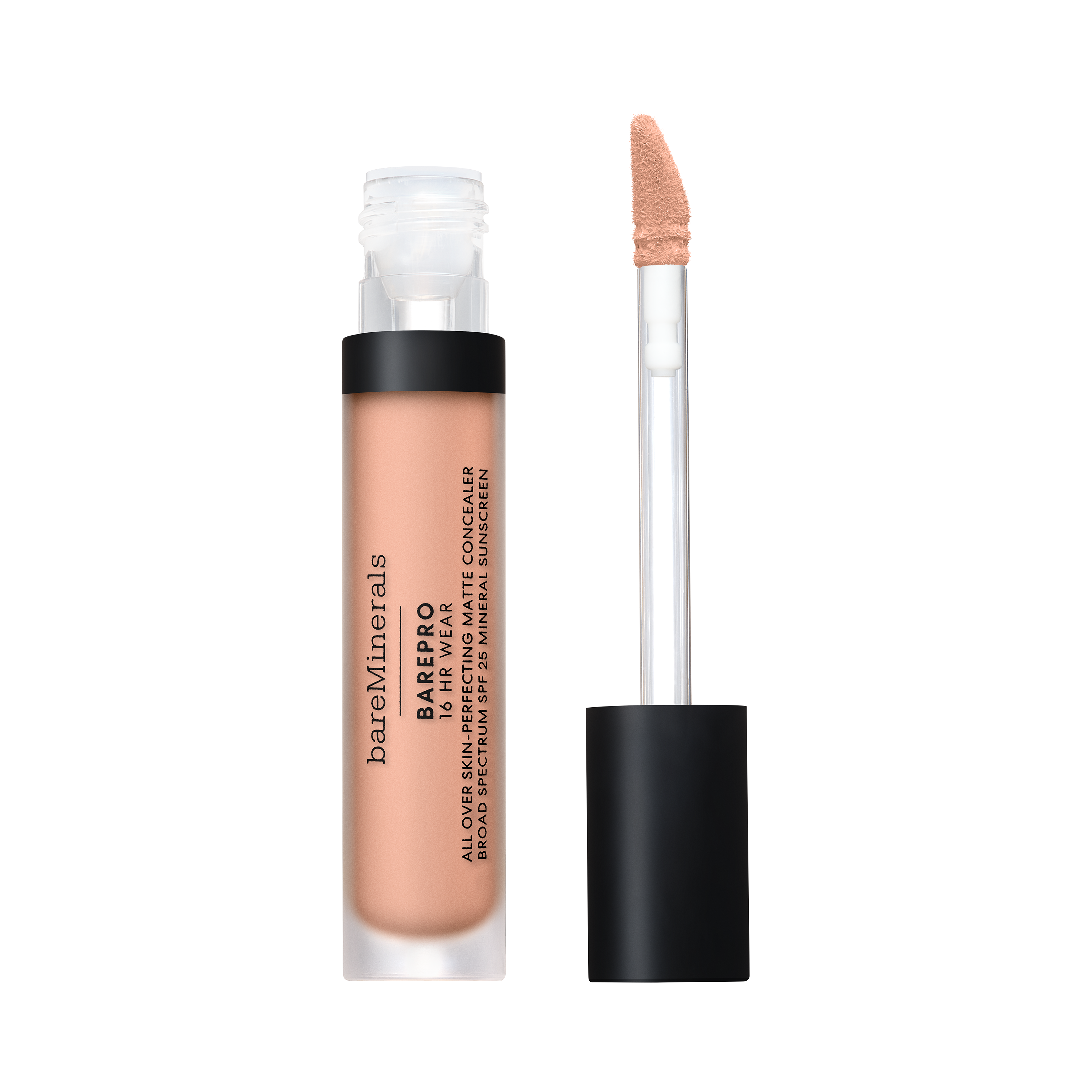 bareMinerals BAREPRO 16HR Matte Concealer in sleek black and beige packaging.