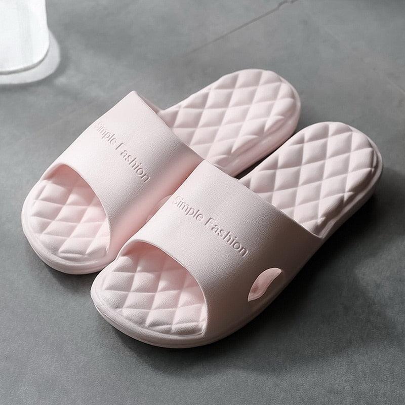 Women's Cloud Shower Slides: Anti-Slip Geometric Beach Sandals