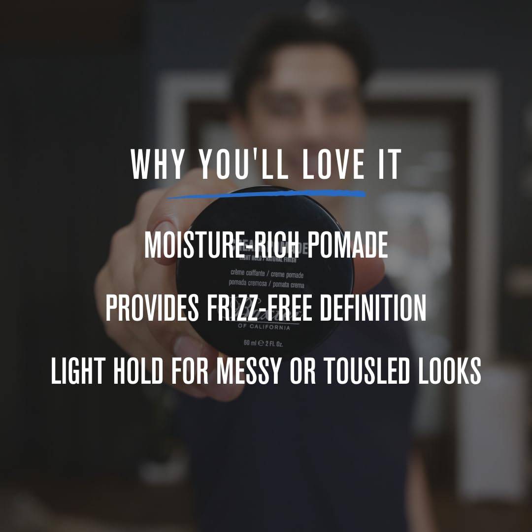 Cream Pomade for Men with Natural Finish and Light Hold