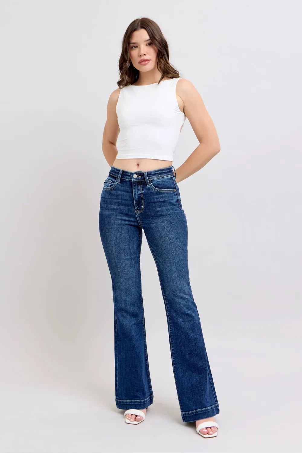 Judy Blue High Rise Flare Jeans with Pockets
