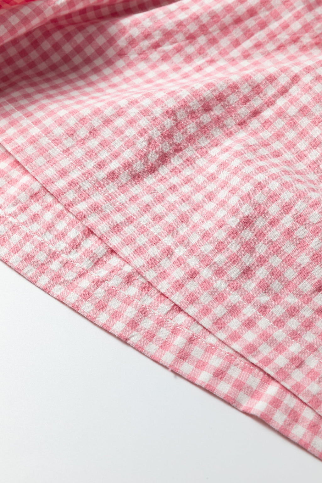 Plus Size Contrast Trim Plaid Shorts