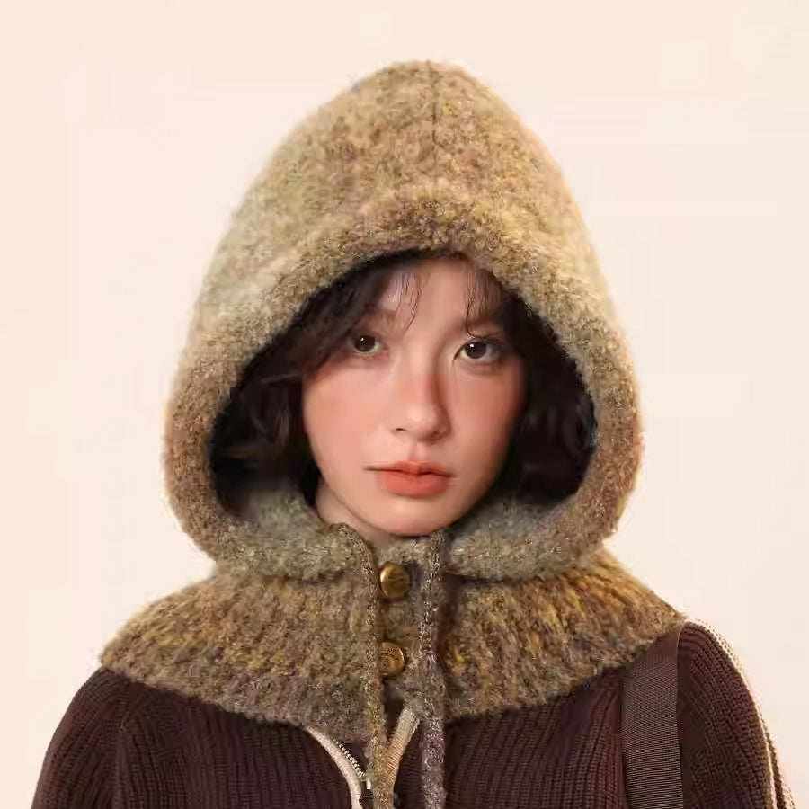 Women's Tie-Dye Balaclava – Warm Winter Hat & Scarf