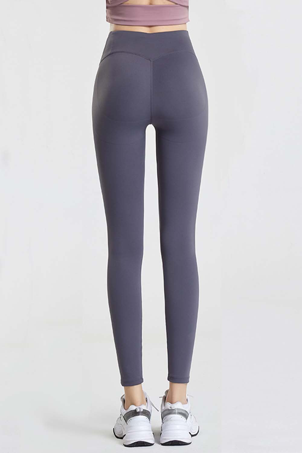 Black Slogan Print High Waist Sports Leggings for Activewear - Image 11