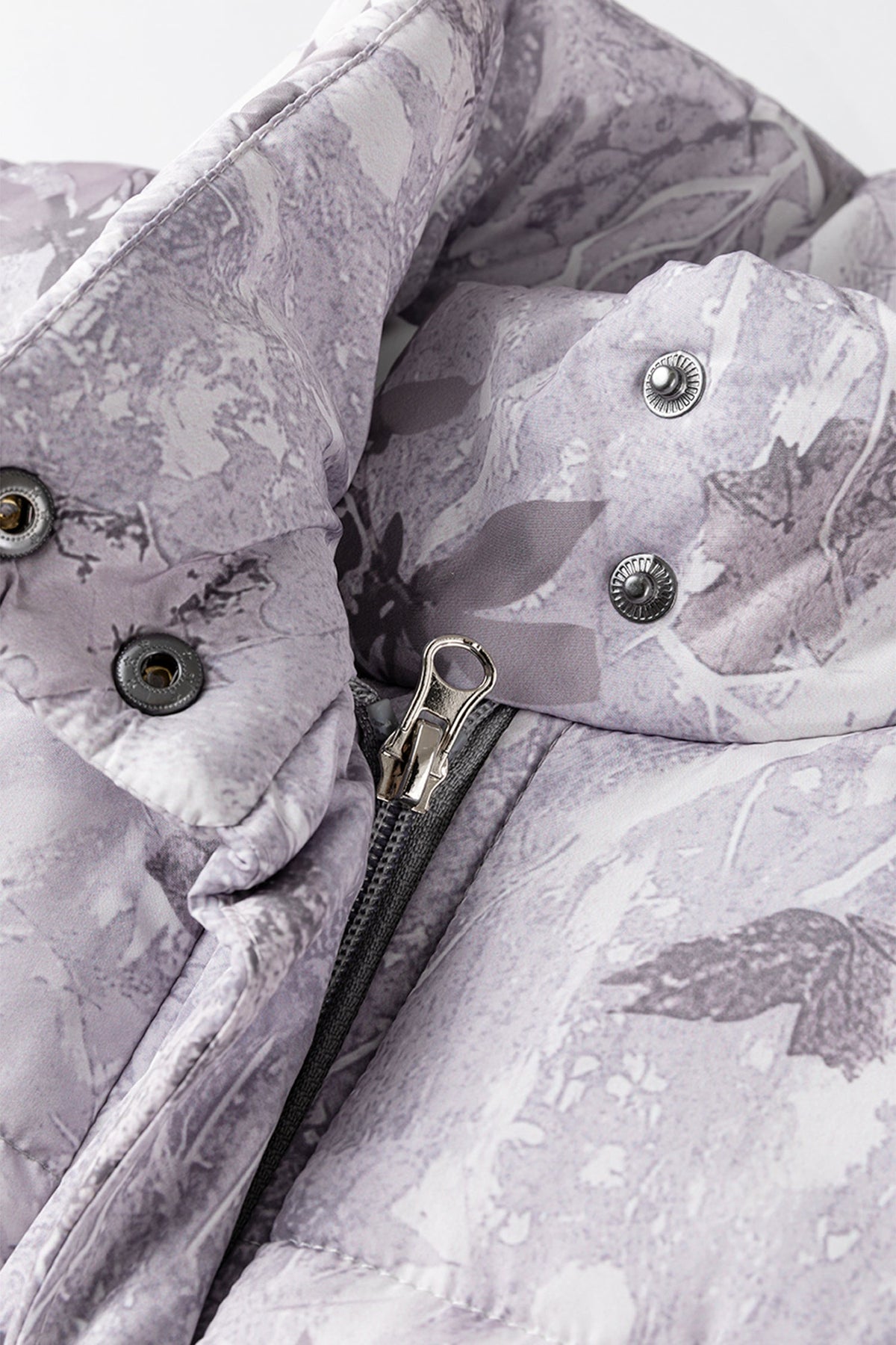 Woodland Camo Collared Sleeveless Puffer Vest