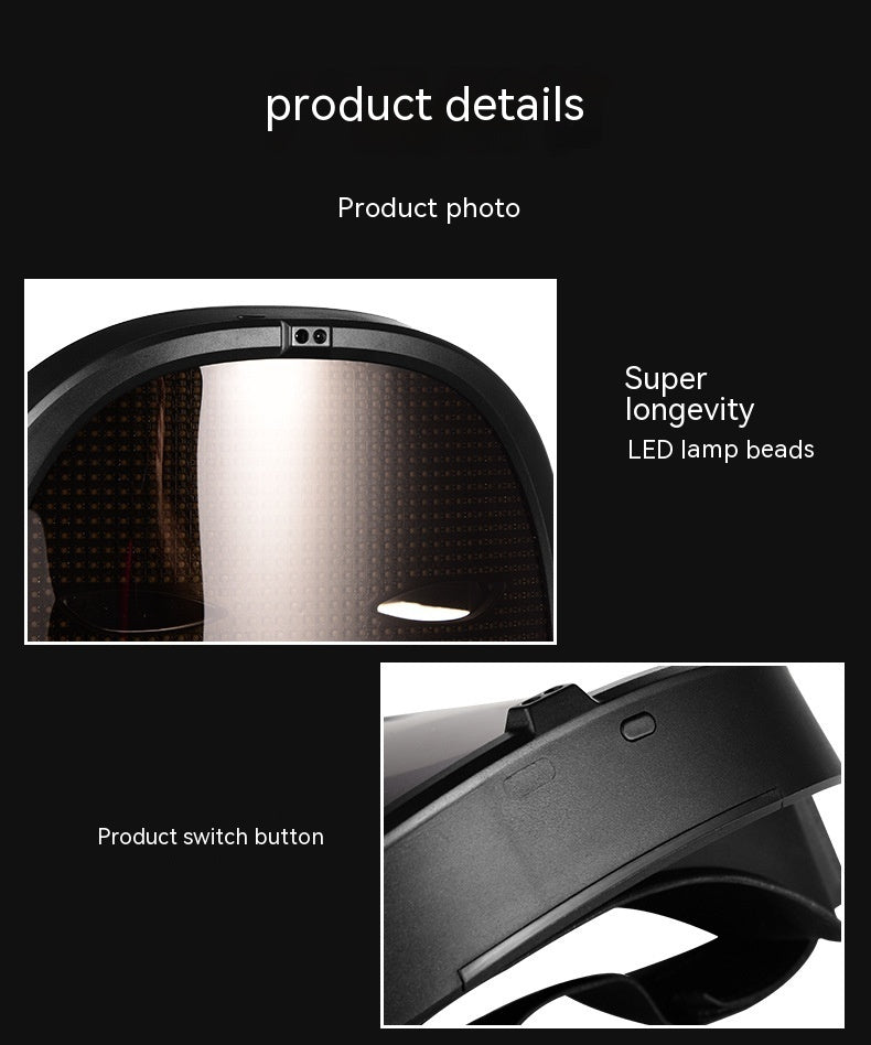 LED Luminous Face Changing Mask Bluetooth App Control Party Prop