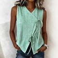 Bow-Tie V-Neck Tank Top in 5 Colors for Summer Comfort - Image 9
