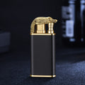 Windproof Double Flame Metal Lighter with Blue Jet Torch