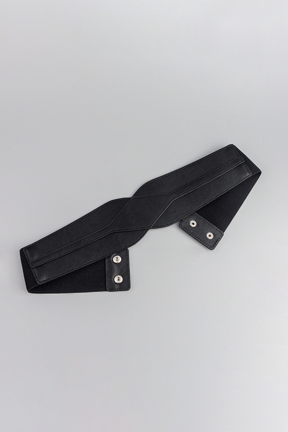 Wide Elastic PU Belt Adjustable Fashion Waist Accessory