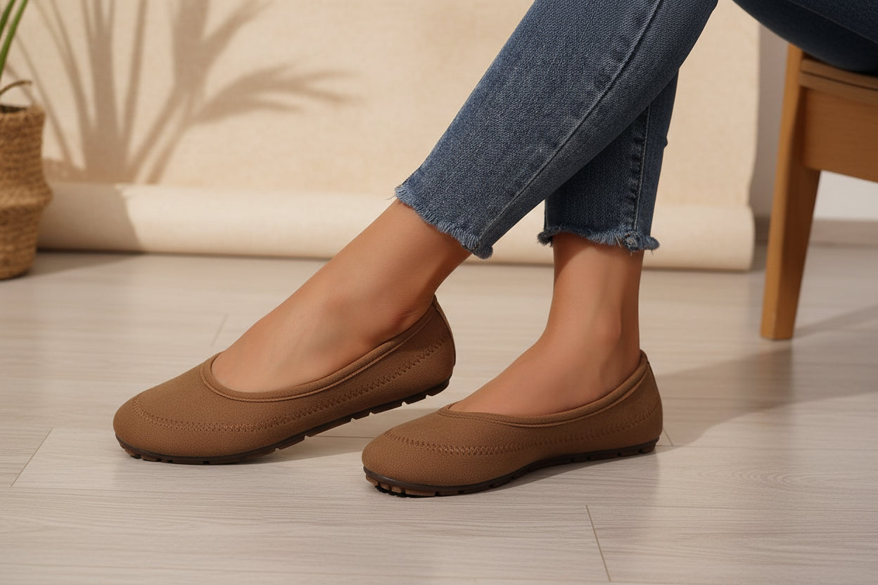 Women's Slip-On Loafers - Round Toe Flat Casual