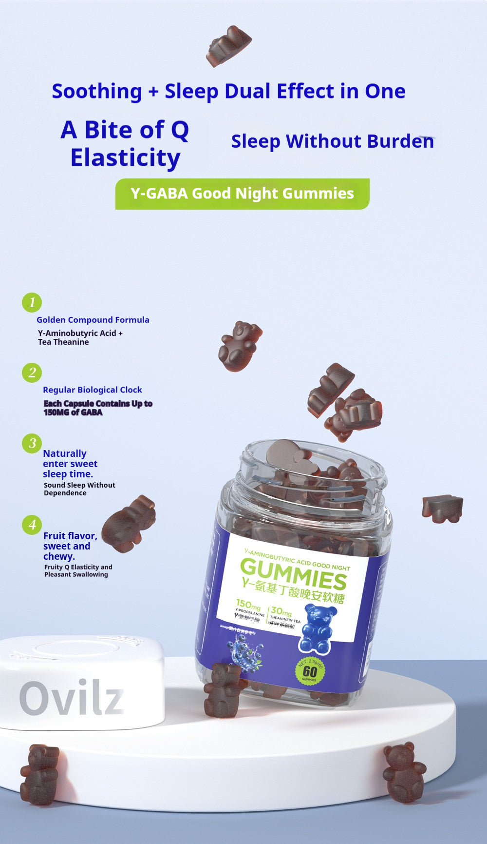 Blueberry Gummies With GABA And Melatonin