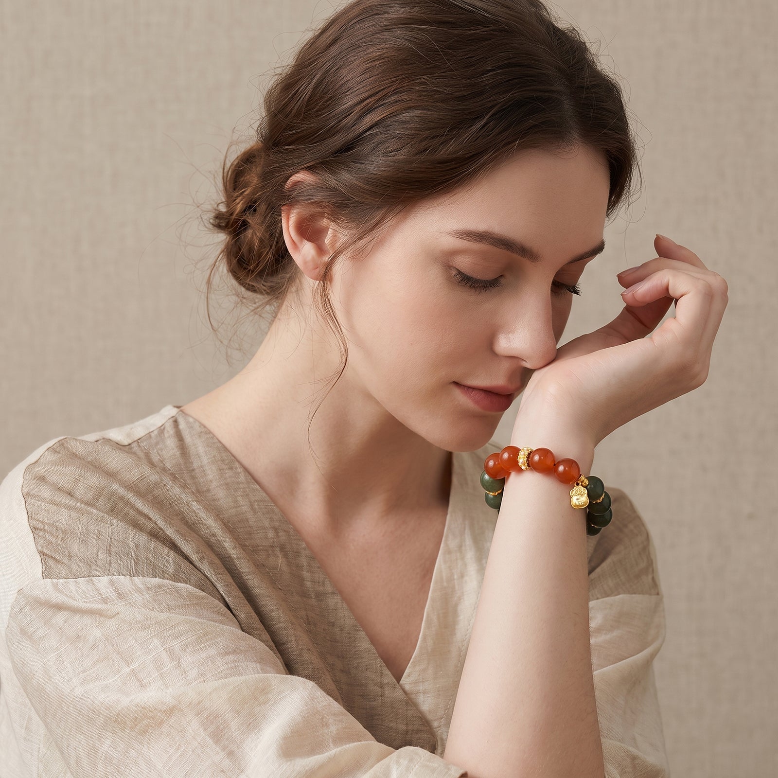 Versatile And Minimalist Chinese Herbal Bracelet