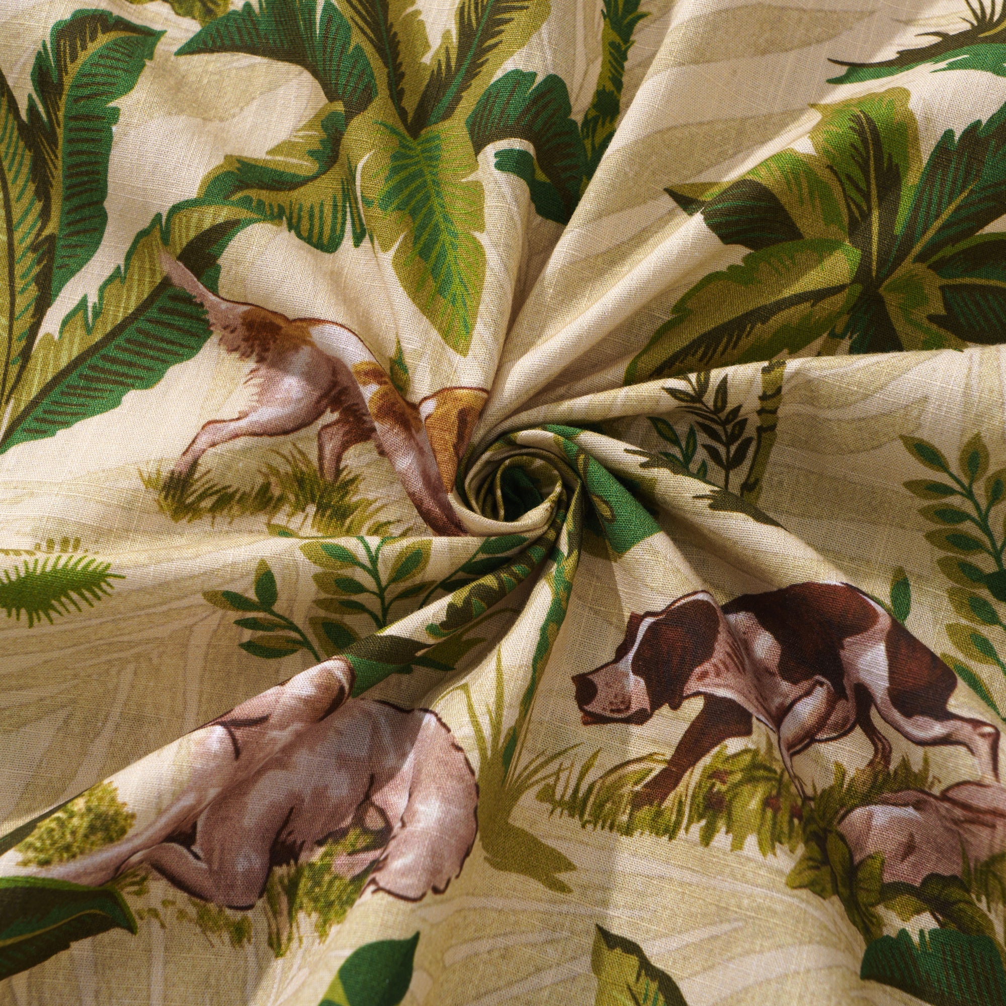 International Dog Day Tropical Cotton Camp Collar Shirt
