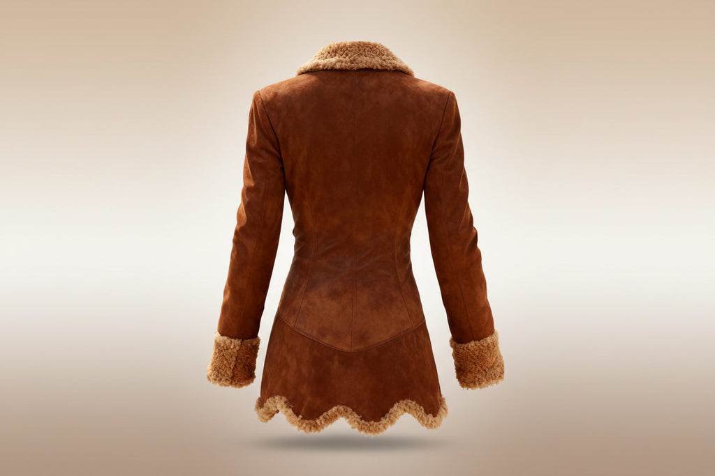 Women's Thick Fleece Fur Lined Winter Coat with Faux Fur Trim - Image 2
