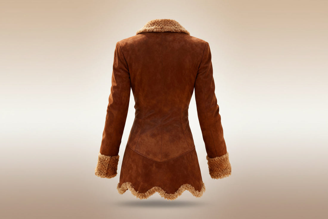 Women's Thick Fleece Fur Lined Winter Coat with Faux Fur Trim - Image 2