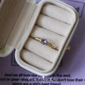 French Retro High-End Gentle Light Luxury Micro-Set Sparkling Purple Zircon Open Ring