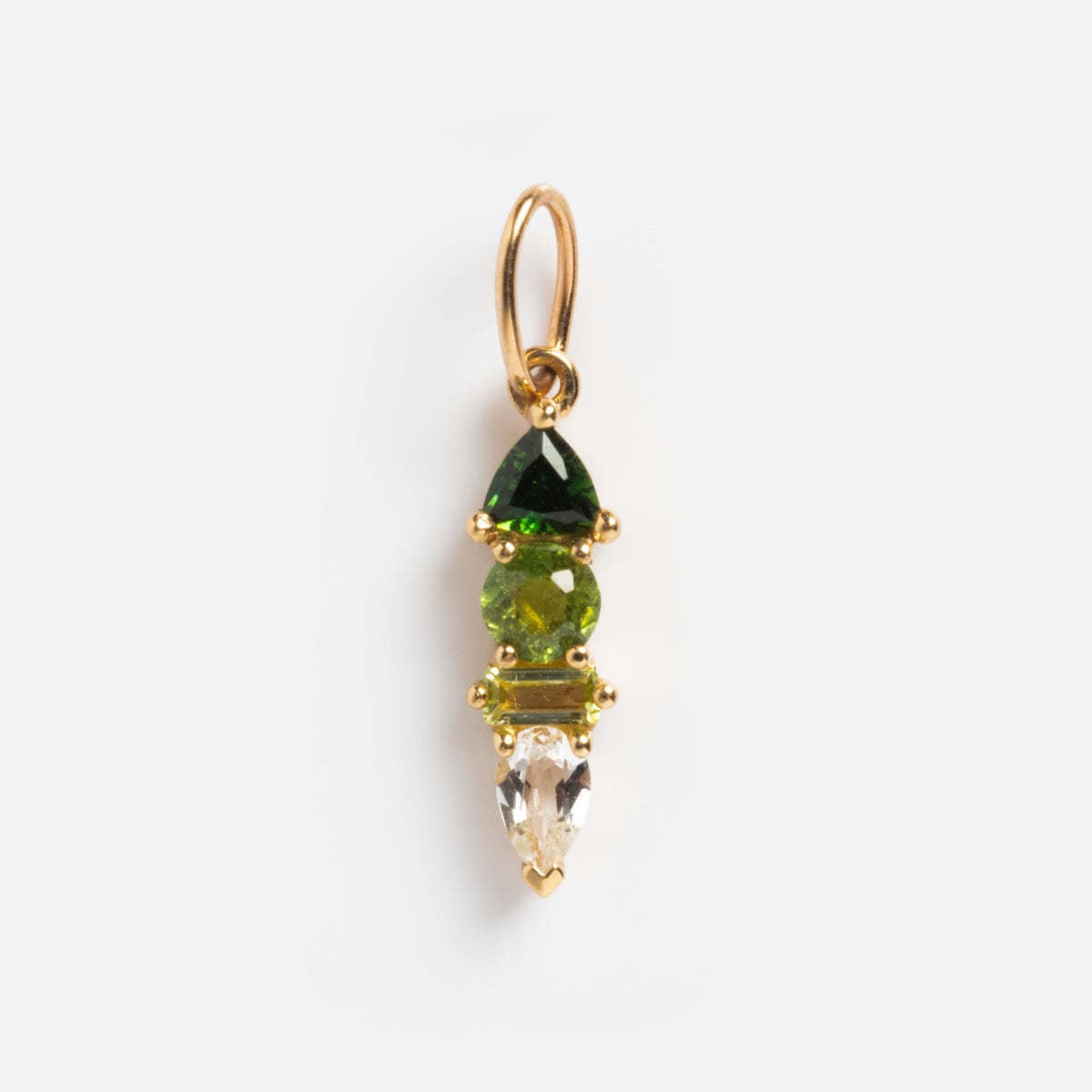 18K gold letters with birthstone design beautiful and dazzling necklace