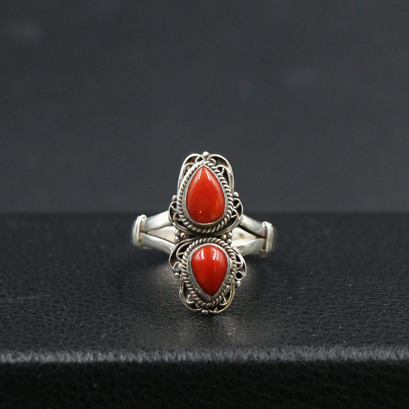Nepal Handmade Jewelry Open Organic Xizang Style Personalized Creative Retro Ethnic Style Ring For Women
