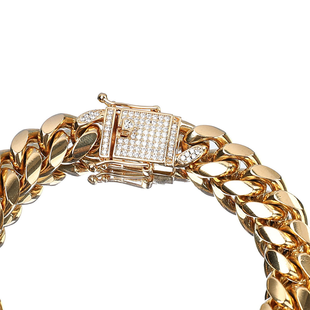 12mm Stainless Steel Titanium Mens Bracelet