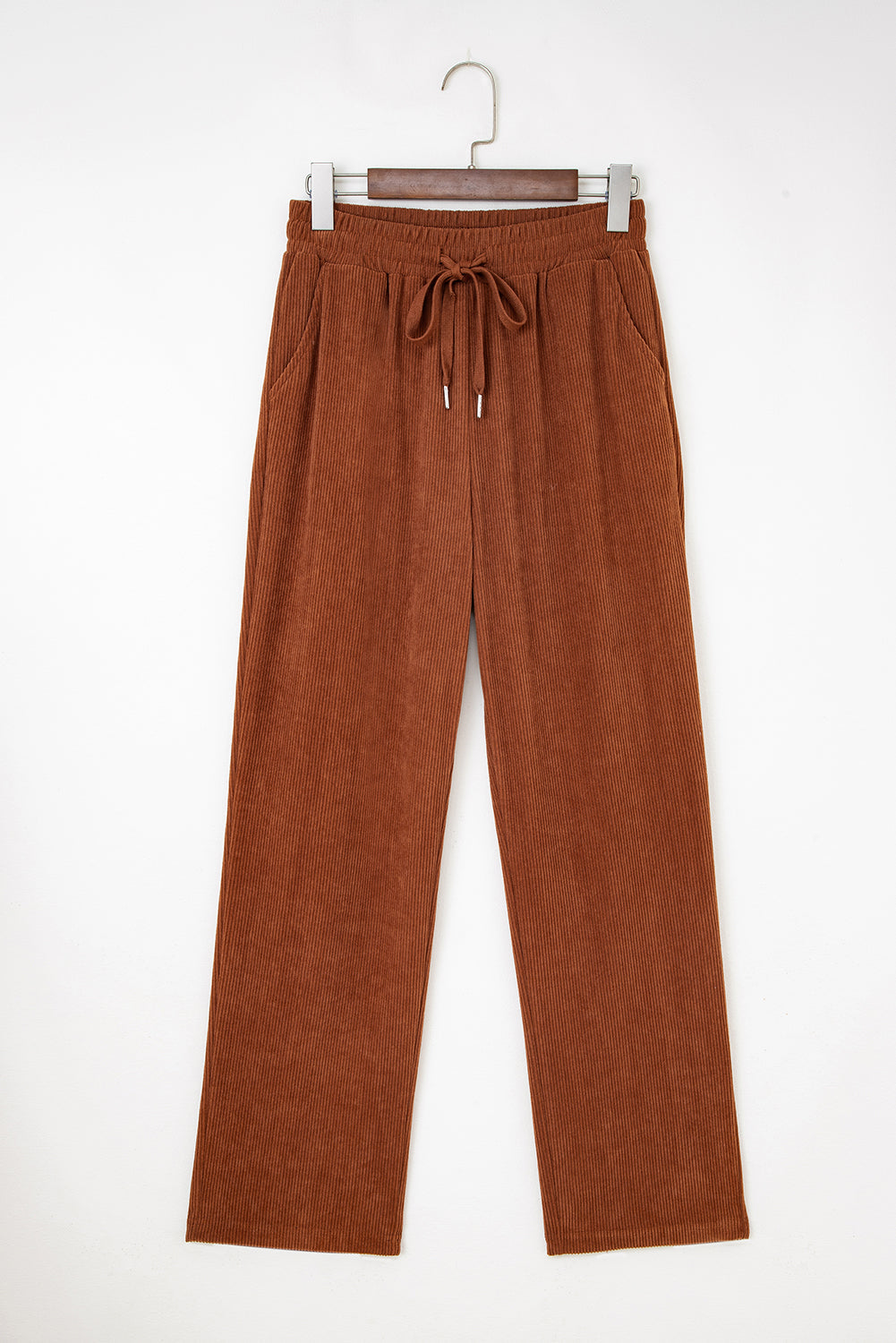 Women's Corduroy Relaxed Drawstring Pants High Rise Tapered Loungewear